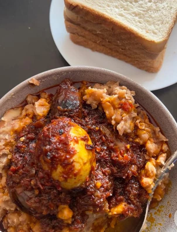 Ewa Agoyin & Egg Combo